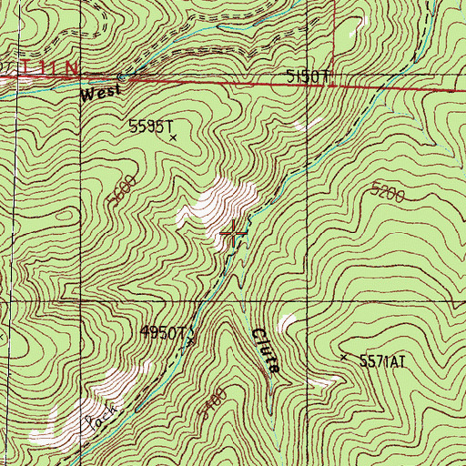 Topographic Map of Clute Gulch, MT