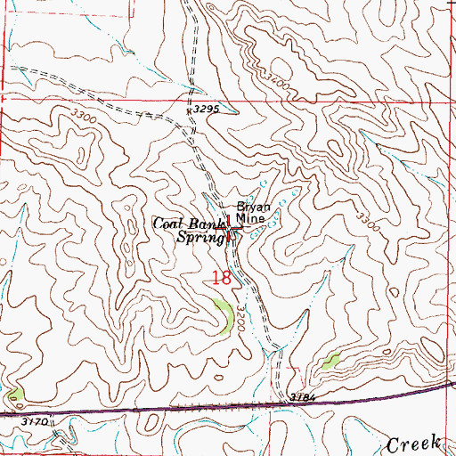 Topographic Map of Coal Bank Spring, MT