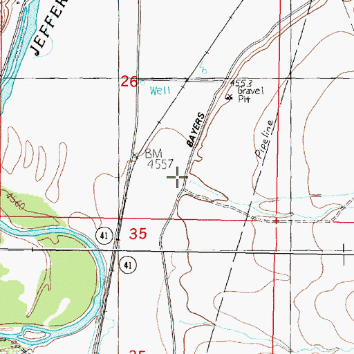 Topographic Map of Coal Creek, MT