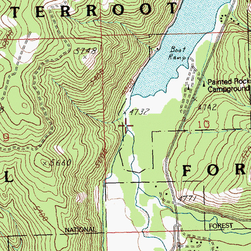 Topographic Map of Coal Creek, MT