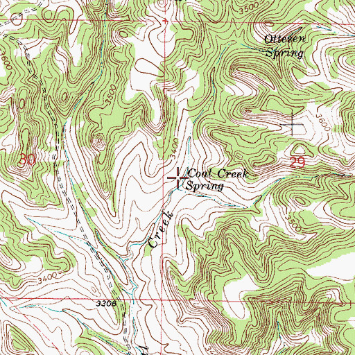 Topographic Map of Coal Creek Spring, MT