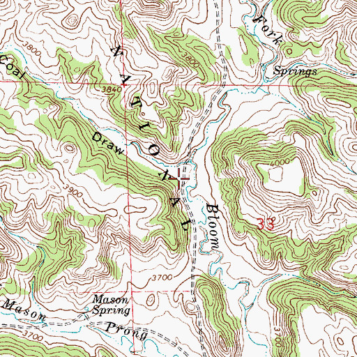 Topographic Map of Coal Draw, MT