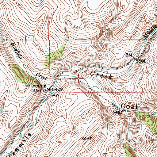 Topographic Map of Coal Gulch, MT