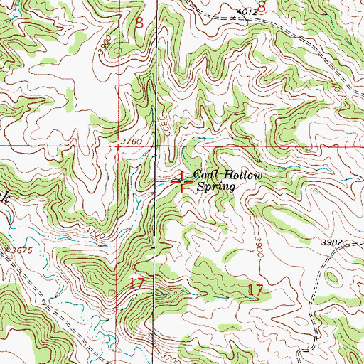 Topographic Map of Coal Hollow Spring, MT