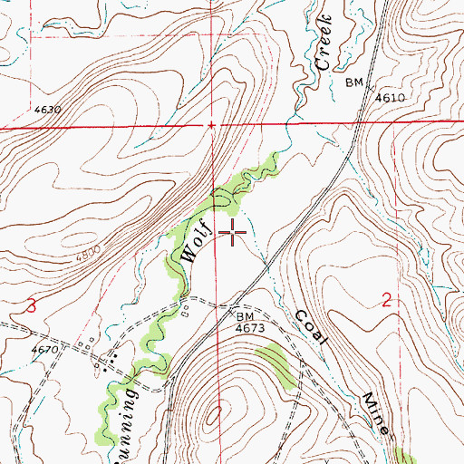 Topographic Map of Coal Mine Coulee, MT