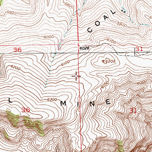 Topographic Map of Coal Mine Rim, MT