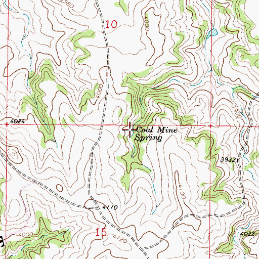 Topographic Map of Coal Mine Spring, MT