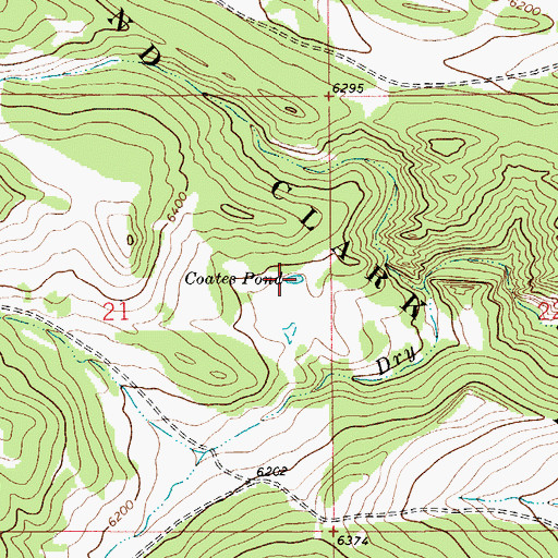 Topographic Map of Coates Pond, MT