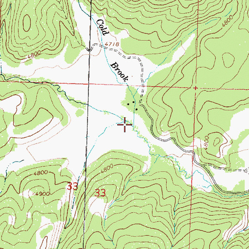 Topographic Map of Cold Brook, MT