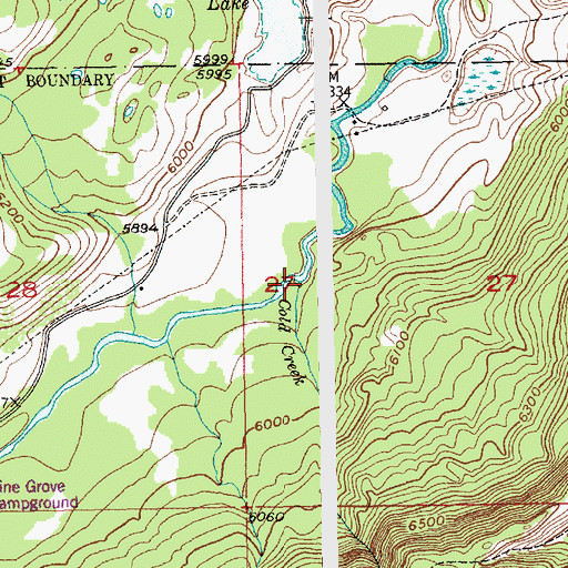 Topographic Map of Cold Creek, MT