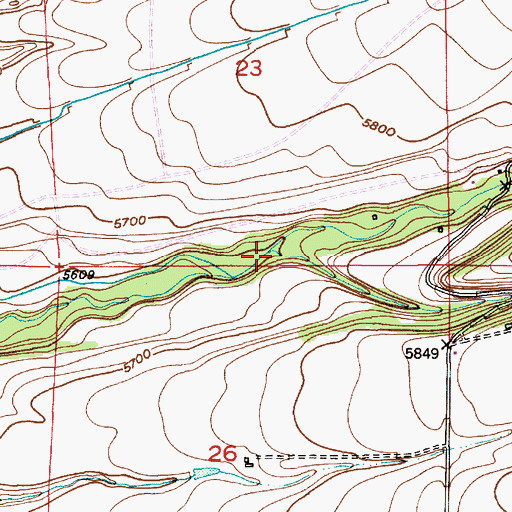 Topographic Map of Cole Creek, MT