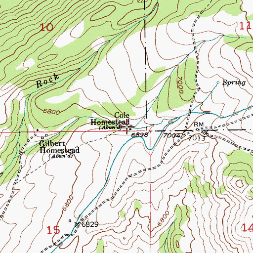 Topographic Map of Cole Homestead, MT
