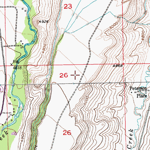 Topographic Map of Coleman Bench, MT