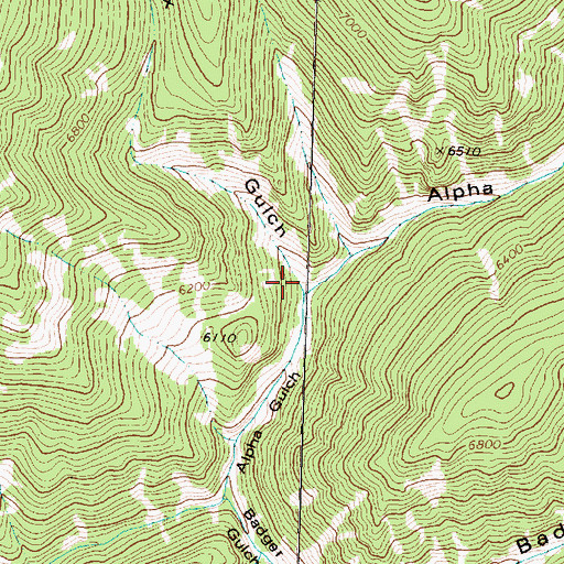 Topographic Map of Colfax Gulch, MT