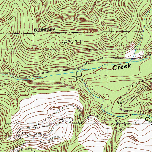 Topographic Map of Colley Creek, MT