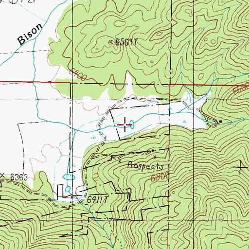 Topographic Map of Columbia Gardens Water Supply, MT