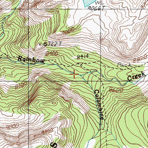 Topographic Map of Columbine Peak, MT