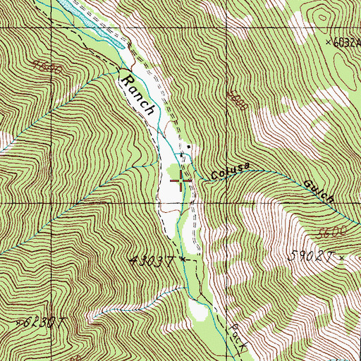 Topographic Map of Colusa Gulch, MT
