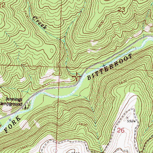 Topographic Map of Colvert Creek, MT
