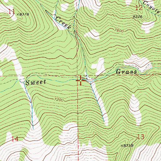 Topographic Map of Comanche Creek, MT