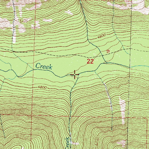 Topographic Map of Combat Creek, MT