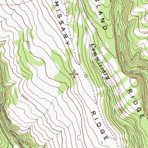 Topographic Map of Commissary Ridge, MT