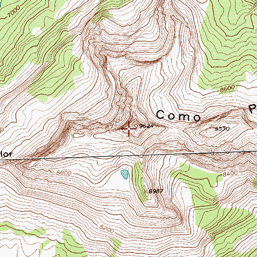 Topographic Map of Como Peaks, MT