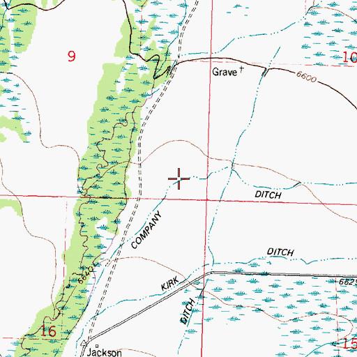 Topographic Map of Company Ditch, MT