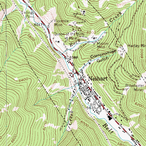 Topographic Map of Compromise Gulch, MT