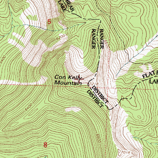 Topographic Map of Con Kelley Mountain, MT