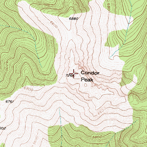 Topographic Map of Condor Peak, MT