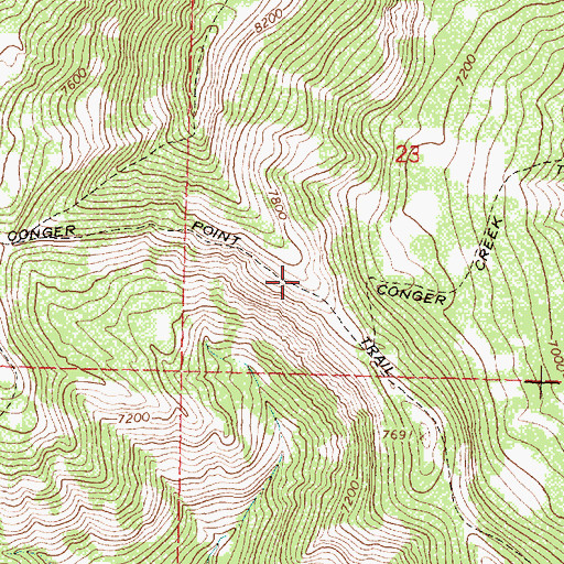 Topographic Map of Conger Point Trail, MT