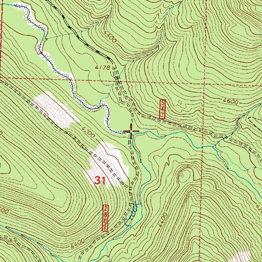 Topographic Map of Connor Creek, MT