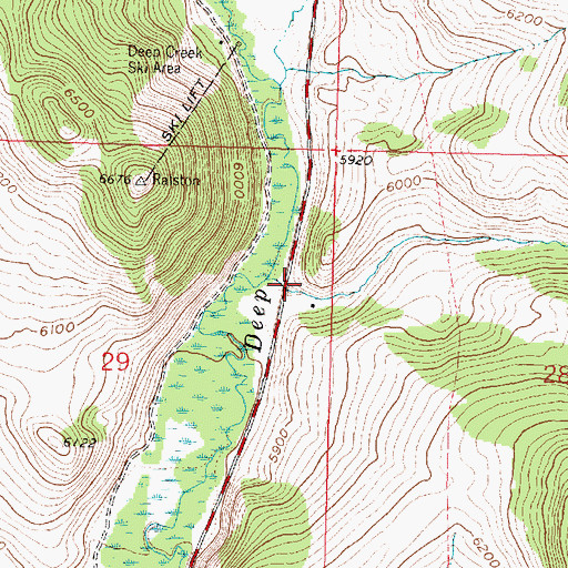 Topographic Map of Connor Gulch, MT