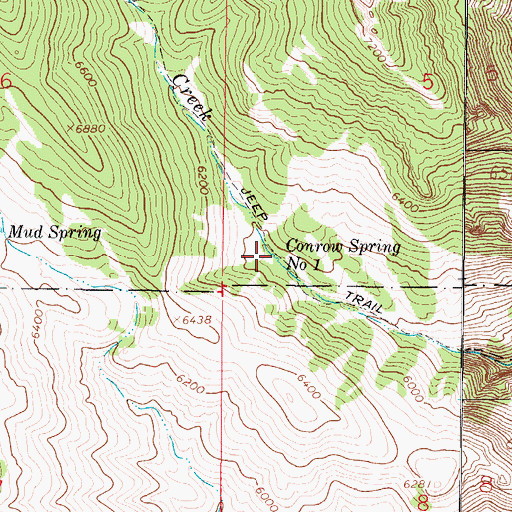 Topographic Map of Conrow Spring Number One, MT