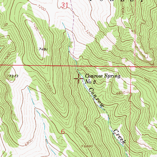 Topographic Map of Conrow Spring Number Two, MT