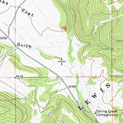 Topographic Map of Cooks Gulch, MT