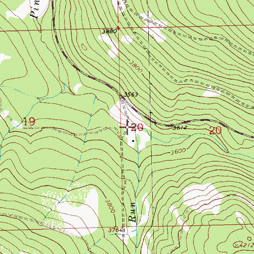 Topographic Map of Cooks Run, MT