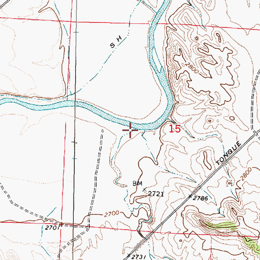 Topographic Map of Coon Creek, MT