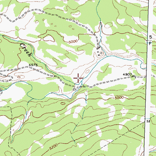 Topographic Map of Coonsa Creek, MT