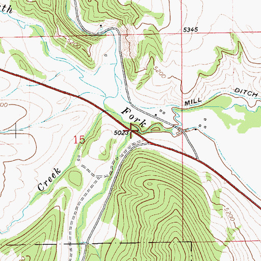 Topographic Map of Cooper Creek, MT