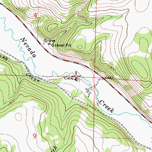 Topographic Map of Cooper Creek, MT