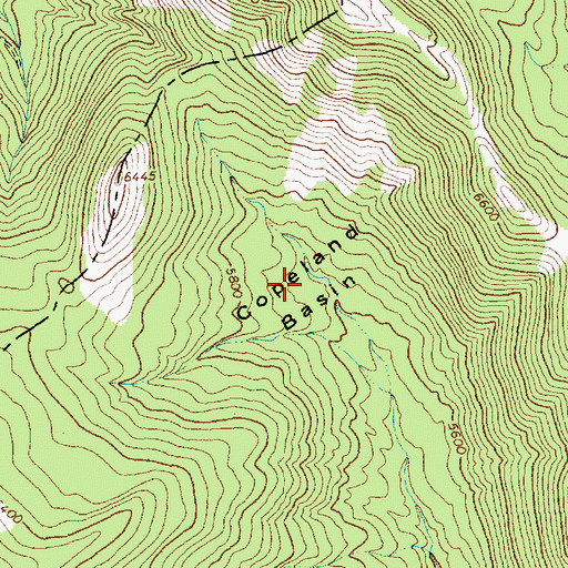 Topographic Map of Copeland Basin, MT