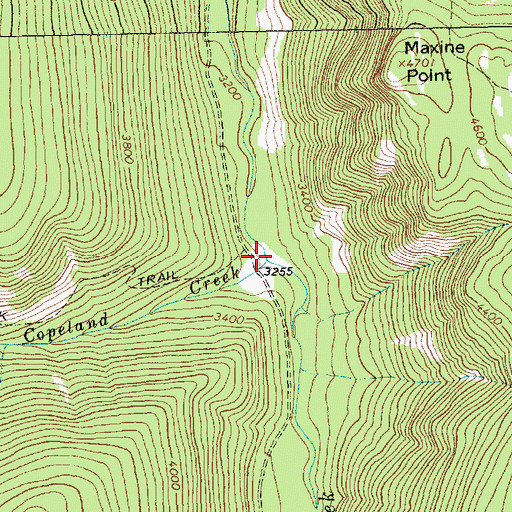 Topographic Map of Copeland Creek, MT