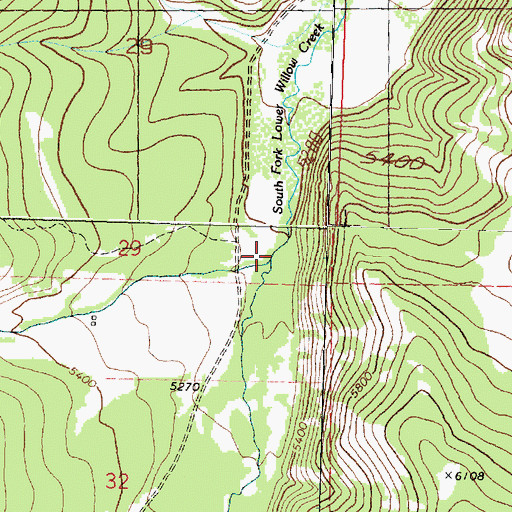 Topographic Map of Copper Creek, MT