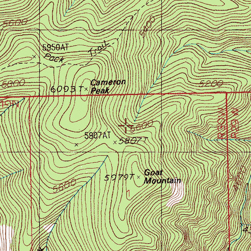 Topographic Map of Copper Rock Mine, MT