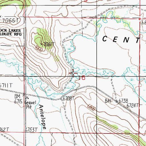 Topographic Map of Corral Creek, MT