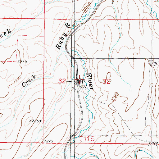 Topographic Map of Corral Creek, MT