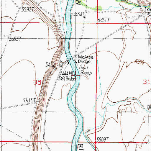 Topographic Map of Corral Creek, MT