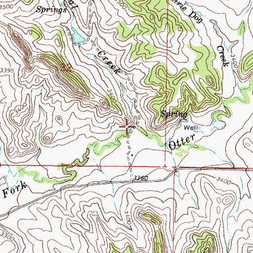 Topographic Map of Corral Creek, MT